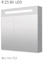 INTEDOOR zrcadlová skříňka R ZS 80 LED - osvětlení LD, vlevo, zásuvka, vypínač